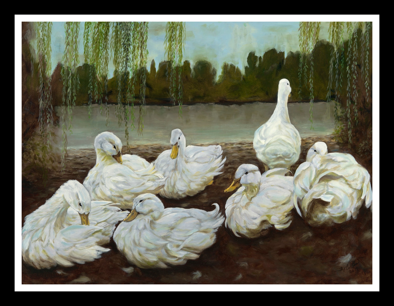 Slumbering Ducks by the Willow - Image 2